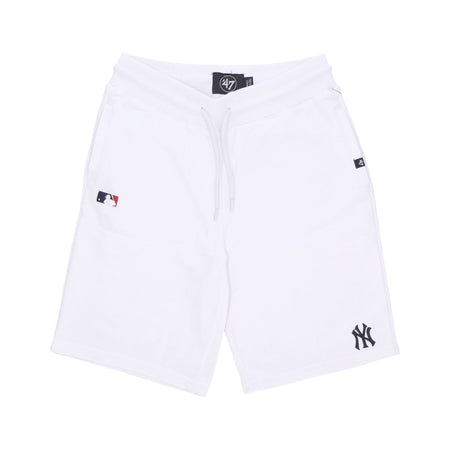 47 BRAND Pantalone Corto Tuta Uomo Mlb Emb Helix Base Runner Shorts Neyyan White Wash da uomo