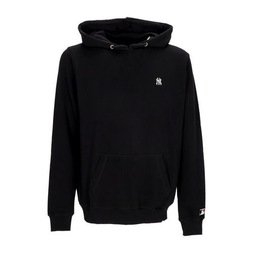 47 BRAND Felpa Leggera Cappuccio Uomo Mlb Emb Helix Base Runner Hoodie Neyyan Jet Black da uomo