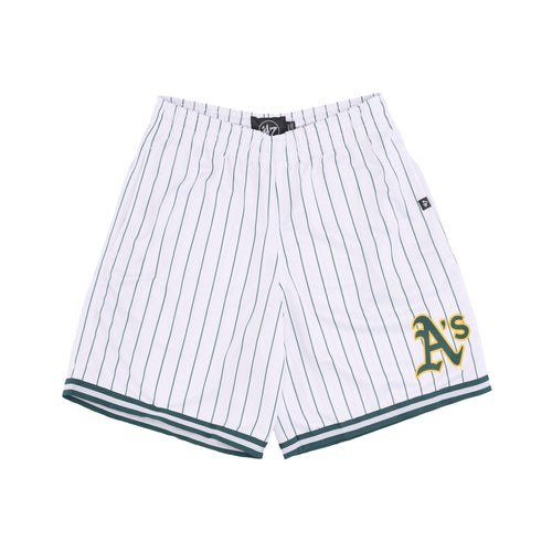 47 BRAND Pantaloncino Tipo Basket Uomo Mlb Pinstriped Grafton Shorts Oakath White Wash da uomo