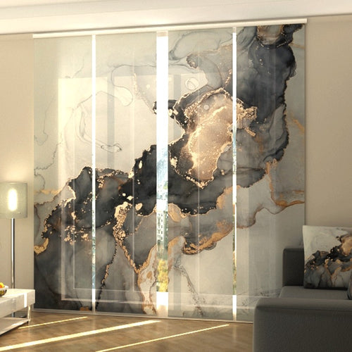 Tende a pannelli scorrevoli Marmo nero