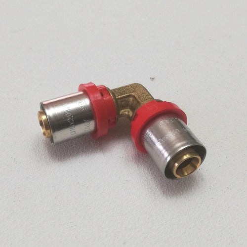 Tiemme raccordo 16 x 16 curvo gomito doppio a pressare per tubo multistrato