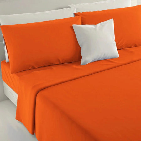 Completo lenzuola singolo in cotone tinta unita Collezione Casa