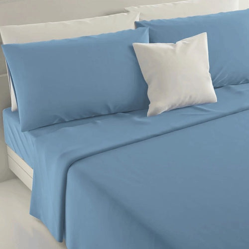 Completo lenzuola singolo in cotone tinta unita Collezione Casa