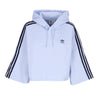 Adidas Felpa Leggera Cappuccio Manica Corta Donna Originals Cropped Hoodie Blue Dawn da donna