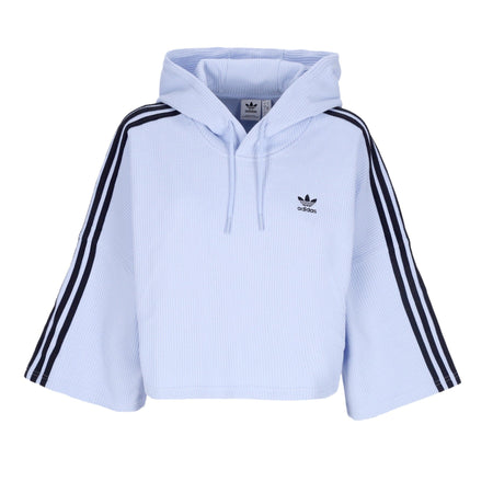 Adidas Felpa Leggera Cappuccio Manica Corta Donna Originals Cropped Hoodie Blue Dawn da donna