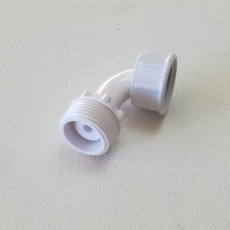 Pipa raccordo curvo bianco 3/4" x 3/4" per tubo carico lavatrice lavastoviglie