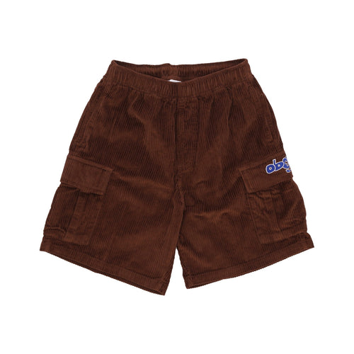 OBEY Pantalone Corto Uomo Easy Cord Emb Cargo Short Sepia da uomo