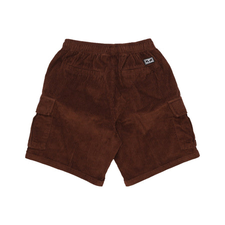 OBEY Pantalone Corto Uomo Easy Cord Emb Cargo Short Sepia da uomo