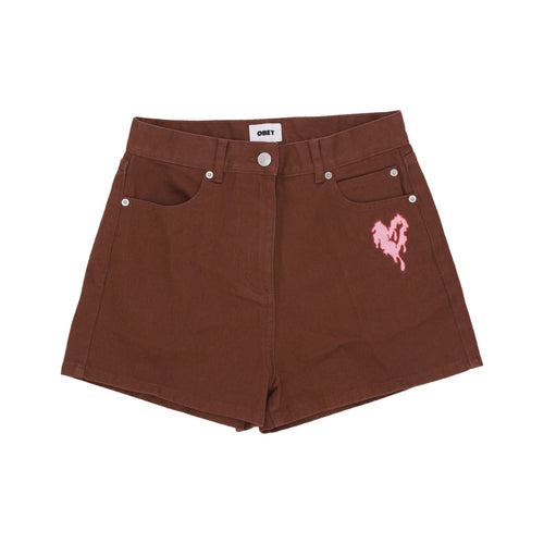 OBEY Jeans Corto Donna Julia Denim Short Sepia da donna