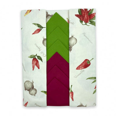 Tovaglia da tavola con tovaglioli Armonia in cucina Vingi Ricami