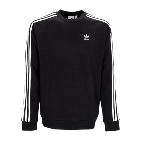 Adidas Felpa Girocollo Uomo 3-stripes Crewneck Black da uomo