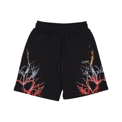 PHOBIA Pantalone Corto Tuta Uomo Lightning Shorts Black/red/grey/orange da uomo