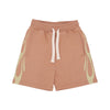 VISION OF SUPER Pantalone Corto Tuta Uomo Flames Shorts Terracotta/off White da uomo