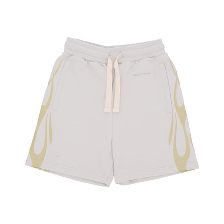 VISION OF SUPER Pantalone Corto Tuta Uomo Flames Shorts Lunar Rock/off White da uomo