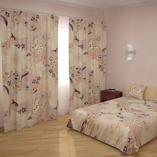 Tenda digitale e copriletto coordinato Farfalle