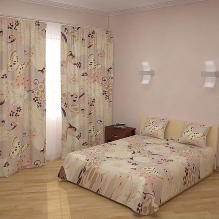 Tenda digitale e copriletto coordinato Farfalle