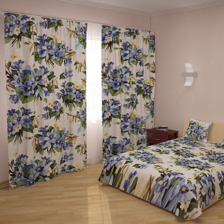 Tenda digitale e copriletto coordinato Primavera Scandinava