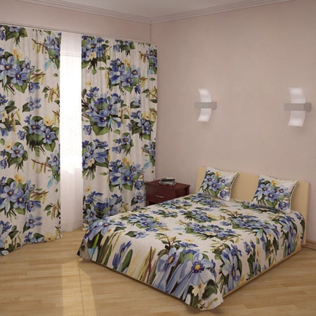 Tenda digitale e copriletto coordinato Primavera Scandinava