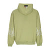VISION OF SUPER Felpa Leggera Cappuccio Uomo Embroidery Flame Hoodie Green da uomo