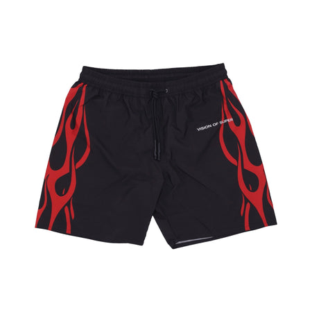VISION OF SUPER Costume Pantaloncino Uomo Tribal Flame Swimwear Black/red da uomo