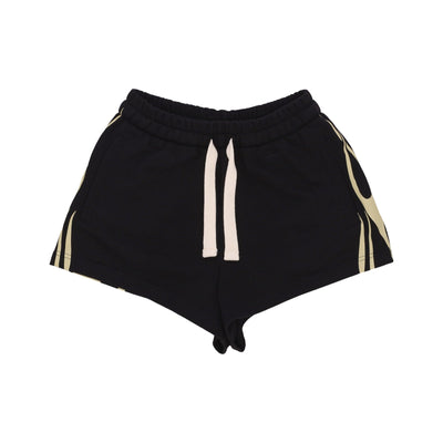 VISION OF SUPER Pantalone Corto Tuta Donna Flames Shorts Black/off White da donna
