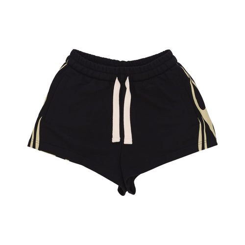 VISION OF SUPER Pantalone Corto Tuta Donna Flames Shorts Black/off White da donna