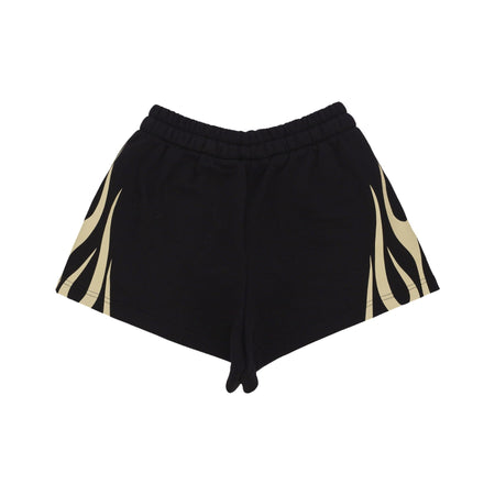 VISION OF SUPER Pantalone Corto Tuta Donna Flames Shorts Black/off White da donna