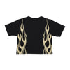 VISION OF SUPER Maglietta Corta Donna Flames Tee Black/off White da donna