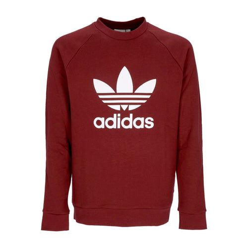 Adidas Felpa Leggera Girocollo Uomo Trefoil Crewneck Shadow Red da uomo