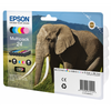 Epson 24 Multipack - confezione da 6 - 29,1 ml - nero, giallo, ciano, magenta, magenta chiaro, ciano chiaro - originale - confezione in blister - cartuccia d'inchiostro (alternativa a: Epson 24XL)