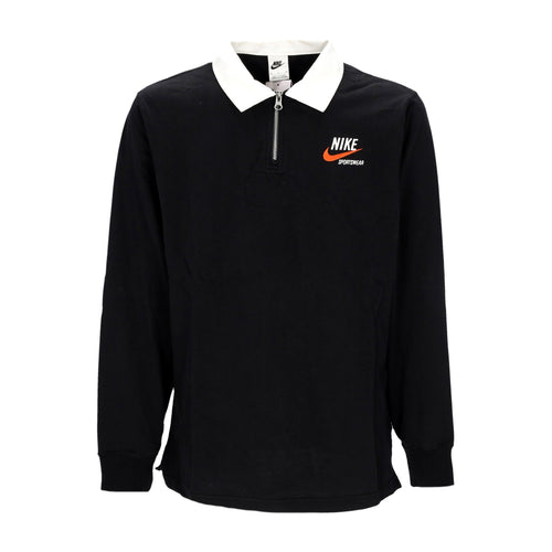 Nike Polo Manica Lunga Uomo Sportswear Trend Rugby Top Black/sail da uomo