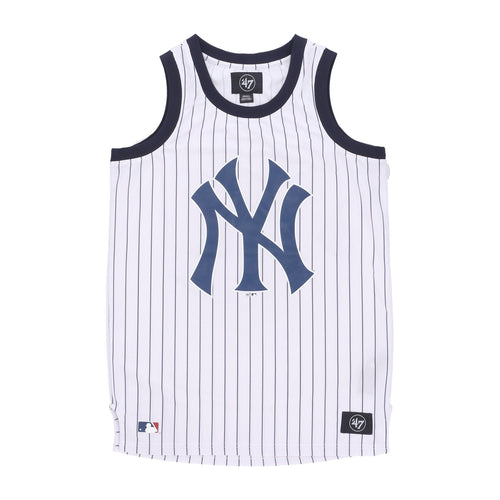 47 BRAND Canotta Tipo Basket Uomo Mlb Pinstriped Grafton Jersey Neyyan White Wash da uomo