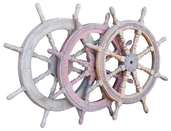 Biscottini Antico Timone Originale Recupero Nautico Arredo Vintage Biscottini Design