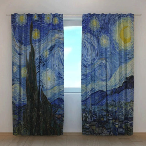 Tende con stampe moderne Notte Stellata di Van Gogh