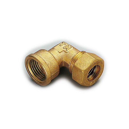 Raccordo 1/2''x12mm curvo femmina a compressione con tenuta o-ring