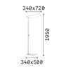 Piantana Moderna Comfort Metallo Nero Led 76W K Luce Naturale 4000K