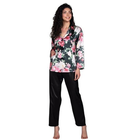 Pigiama donna aperto davanti manica lunga Botticelli Home Sabrina