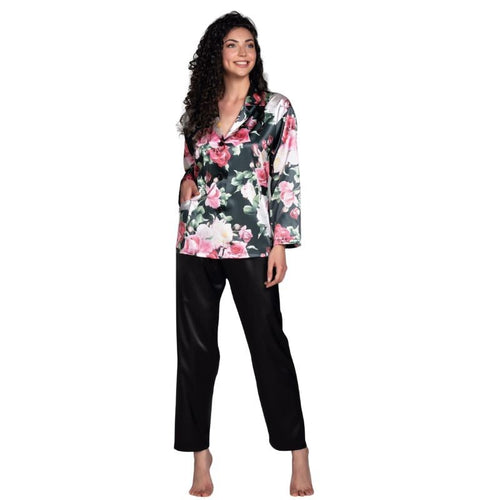 Pigiama donna aperto davanti manica lunga Botticelli Home Sabrina