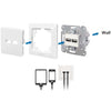 Logilink Presa a Muro 2 porte USB Bianco