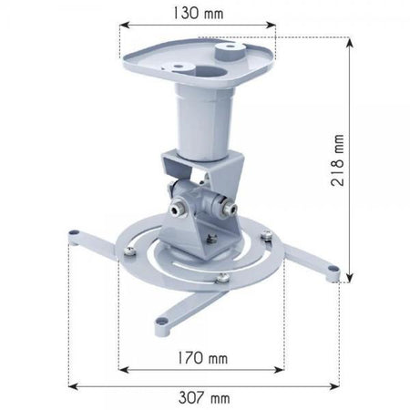 Staffa Universale a Soffitto per Proiettore, Bianco