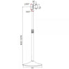 Supporto a Pavimento Colonna a Base Circolare per TV LCD/LED 13-27''