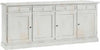 MOBILI 2G - Madia Credenza Shabby chic in legno 4 porte bianco consumato l.205 p.42 h.85