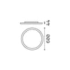 Plafoniera Moderna Fly Slim Alluminio-Plastiche Bianco Led 53W 4000K D60Cm