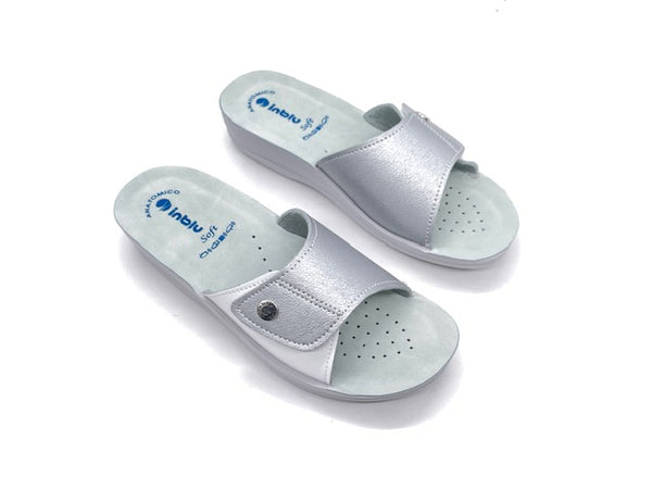 INBLU Ciabatta Donna Con Strappo Argento