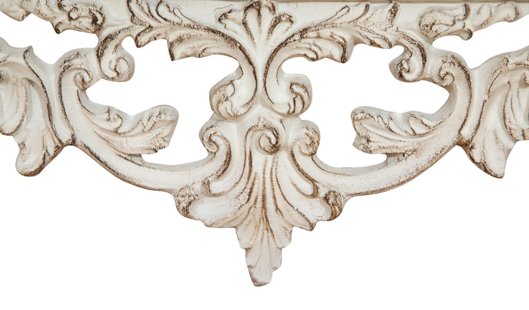 Biscottini Mensola Muro Biscottini Legno Bianca Anticata 46x17x22 Arredo Casa Italia