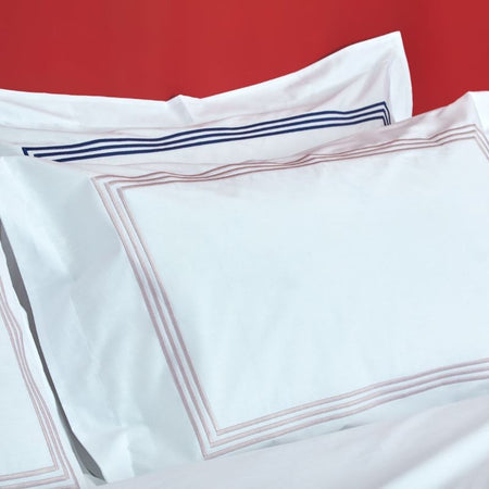 Completo lenzuola matrimoniale in percalle Zoe Biancoperla