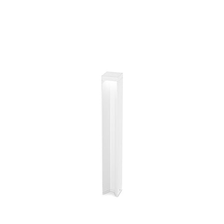 Paletto Da Esterno Moderna Kurt Metallo Bianco 1 Luce 12W 3000K Luce Calda