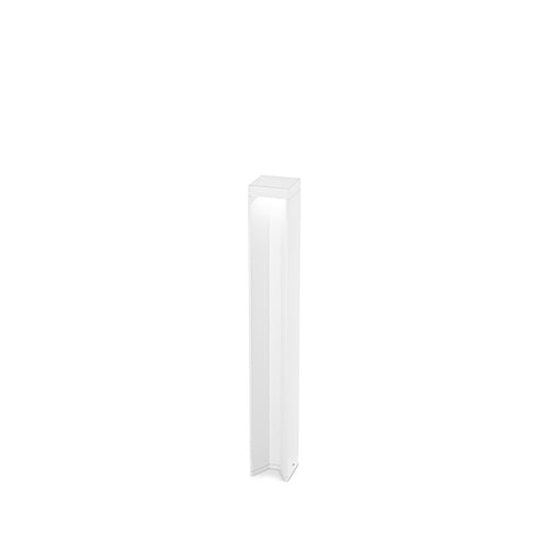 Paletto Da Esterno Moderna Kurt Metallo Bianco 1 Luce 12W 3000K Luce Calda