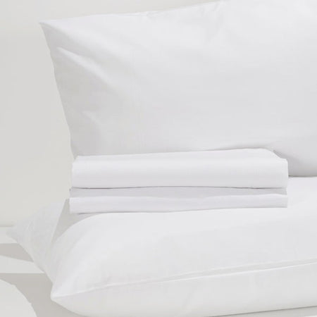 Lenzuola matrimoniali tinta unita in cotone Botticelli Home NK