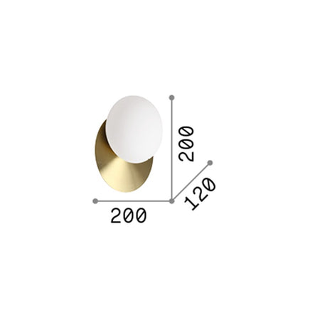 Applique Contemporanea Ninfea Metallo Bianco 1 Luce Gx53 9W 3000K Luce Calda